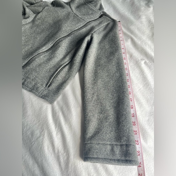 Eileen Fisher Gray Wool Blend Asymmetrical Moto Zip Jacket Sz M Bikercore Cozy - Picture 12 of 15